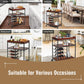 Costway 3 Tiers Storage Bar Serving Cart with Wine Rack