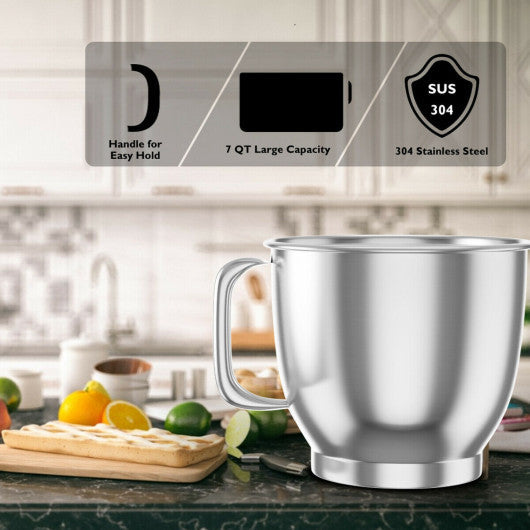 Costway 3-in-1 Black Multi-functional 6-speed Tilt-head Food Stand Mixer