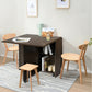 Costway 3 in 1 Folding Dining Table with Casters