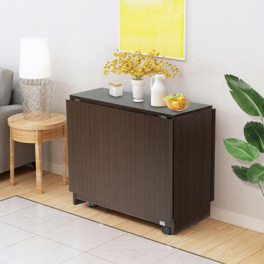 Costway 3 in 1 Folding Dining Table with Casters
