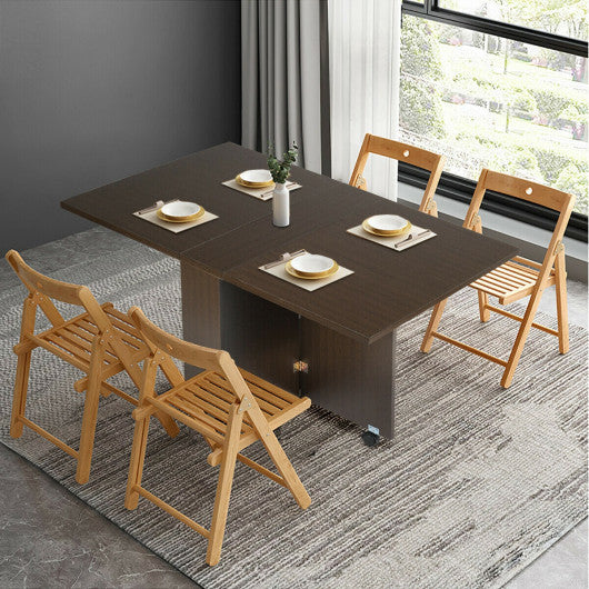 Costway 3 in 1 Folding Dining Table with Casters