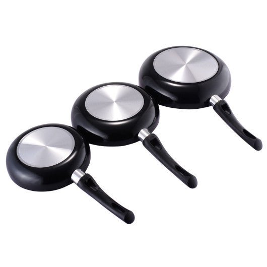 Costway 3 pcs Aluminum Nonstick Frying Pan