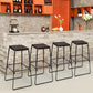 Costway 30" 4 Pieces Backless Industrial Bar Stools Set
