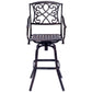 Costway 30" Antique Cast Aluminum Swivel Bar Stool