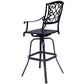 Costway 30" Antique Cast Aluminum Swivel Bar Stool