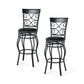 Costway 30" Set of 2 Black Bar Stool with Backrest and Footrest