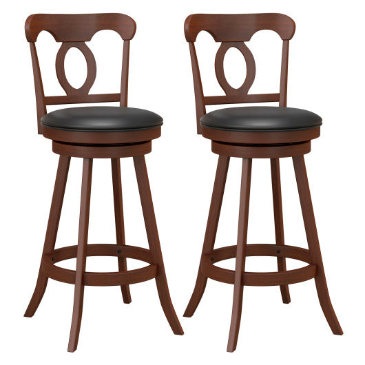 Costway 30" Set of 2 Swivel Bar Stools with Footrest