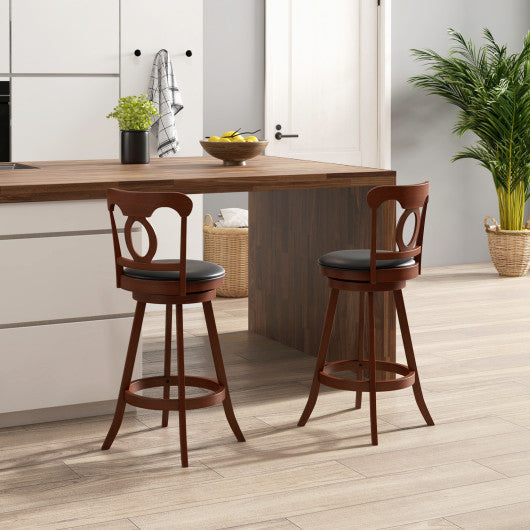 Costway 30" Set of 2 Swivel Bar Stools with Footrest