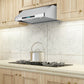 Costway 30" Wireless 4-Speed LED Lights Under-Cabinet Kitchen Range Hood