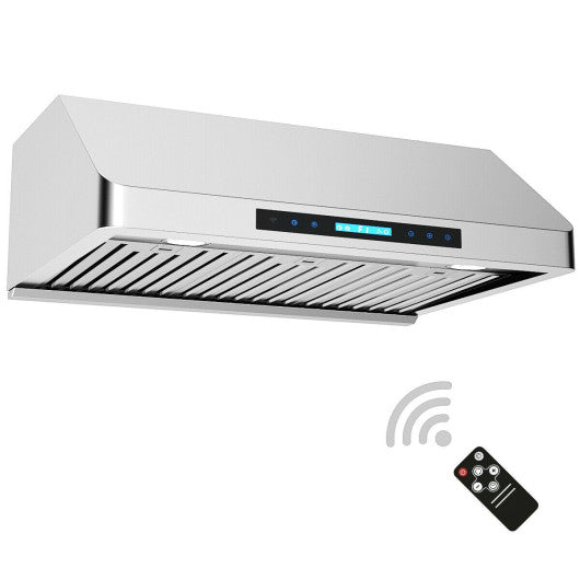 Costway 30" Wireless 4-Speed LED Lights Under-Cabinet Kitchen Range Hood