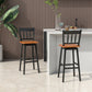 Costway 30.5" Black Set of 2 Swivel Bar Stools with 360° Swiveling