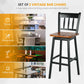 Costway 30.5" Black Set of 2 Swivel Bar Stools with 360° Swiveling