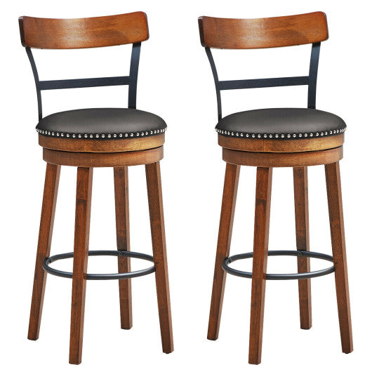 Costway 30.5" Set of 2 Swivel Pub Height Bar Stool