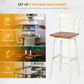 Costway 30.5 White Set of 2 Swivel Bar Stools with 360° Swiveling