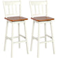 Costway 30.5 White Set of 2 Swivel Bar Stools with 360° Swiveling