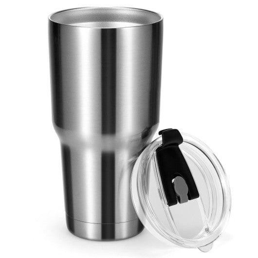 Costway 30oz Stainless Steel Tumbler Cup Double Wall Vacuum Insulated Mug with Lid