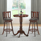 Costway 31" 2 Pieces 360 Degree Swivel Wooden Counter Height Bar Stool Set with Cushioned Seat