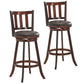 Costway 31" 2 Pieces 360 Degree Swivel Wooden Counter Height Bar Stool Set with Cushioned Seat