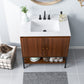 Costway 31" Bathroom Vanity Sink Combo with Doors and Open Shelf