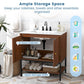 Costway 31" Bathroom Vanity Sink Combo with Doors and Open Shelf