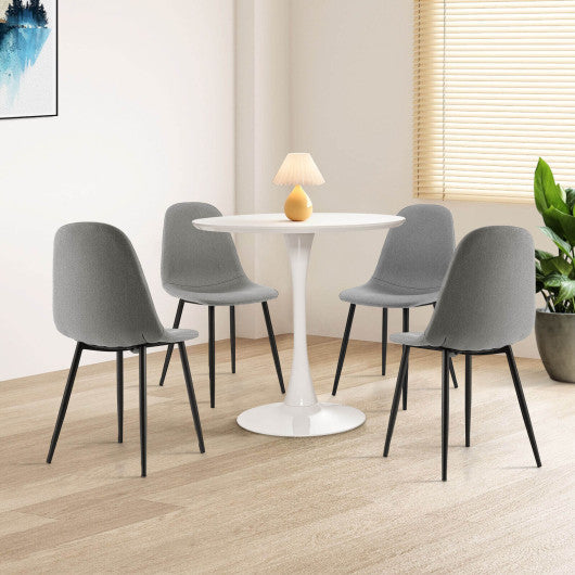 Costway 32" White Modern Tulip Round Dining Table with MDF Top
