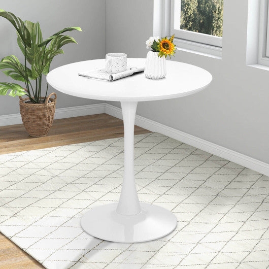 Costway 32" White Modern Tulip Round Dining Table with MDF Top