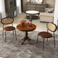 Costway 32" Wooden Round Pub Pedestal Side Table
