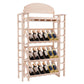 Costway 34 Bottles Wood Wine Rack Display Shelf
