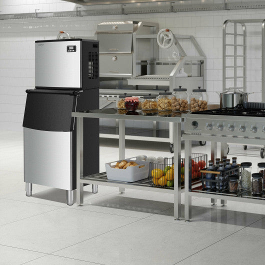 Costway 353 lbs. / 24H Split Commercial Ice Maker with 198 LBS Storage Bin