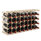 Costway 36-Bottle Wooden Wine Rack for Wine Cellar