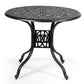 Costway 36" Cast Aluminum Round Patio Dining Table with Umbrella Hole