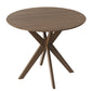 Costway 36" Round Wood Dining Table with Intersecting Pedestal Base