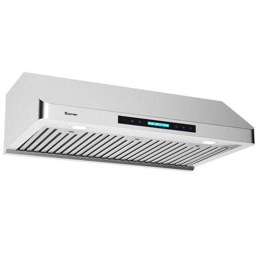 Costway 36" Wireless 4-Speed LED Lights Under-Cabinet Kitchen Range Hood