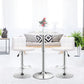 Costway 360° White Swivel Cocktail Pub Table with Sliver Leg and Base