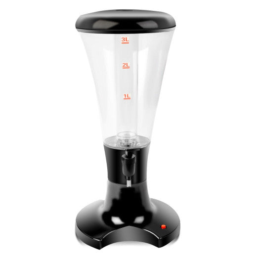 Costway 3L Draft Beer Tower Dispenser with LED Lights