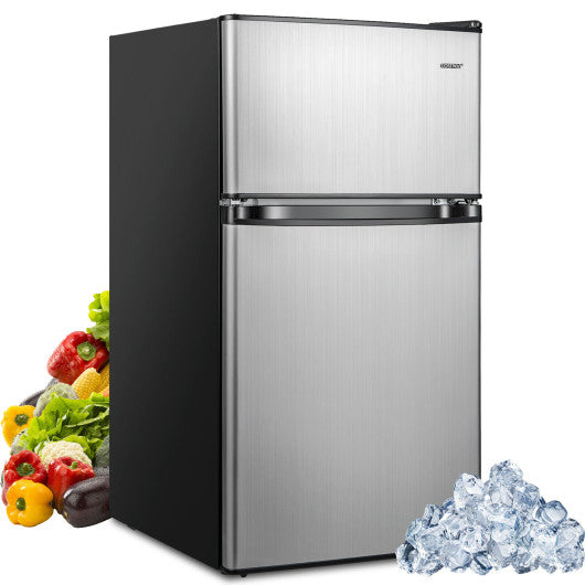 Costway 3.2 Cu. Ft Compact Mini Fridge with 5 Temperature Settings