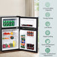 Costway 3.2 Cubic Feet Black Compact Stainless Steel Refrigerator