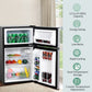 Costway 3.2 cu ft. Gray Compact Stainless Steel Refrigerator