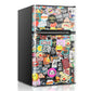 Costway 3.3 Cubic Feet Multicolor Compact Refrigerator with Freezer 2 Reversible Door Mini Fridge