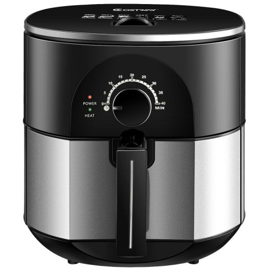 Costway 3.5QT 1300W Electric Stainless Steel Air Fryer Oven Oilless Cooker