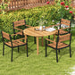 Costway 4-Person Large Round Outdoor Dining Table