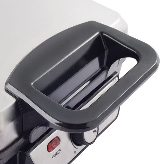 Costway 4-Piece Square Stainless Steel Waffle Maker