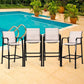 Costway 4 Pieces Beige Counter Height Stool Patio Chair