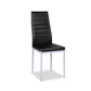 Costway 4 Pieces Black PVC Leather Dining Side Chairs Elegant Design