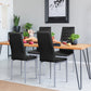Costway 4 Pieces Black PVC Leather Dining Side Chairs Elegant Design