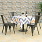 Costway 4 Pieces Black Tolix Style Metal Dining Side Chair Stackable Wood Seat