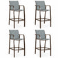 Costway 4 Pieces Gray Counter Height Stool Patio Chair