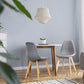 Costway 4 Pieces Modern Dining Chair Set with Wood Legs and Fabric Cushion Seat