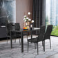 Costway 4 Pieces Modern Leather Dinning Chairs Set with Metal Frame
