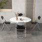 Costway 4 Pieces Portable Folding Dining Chairs Set with Carrying Handles